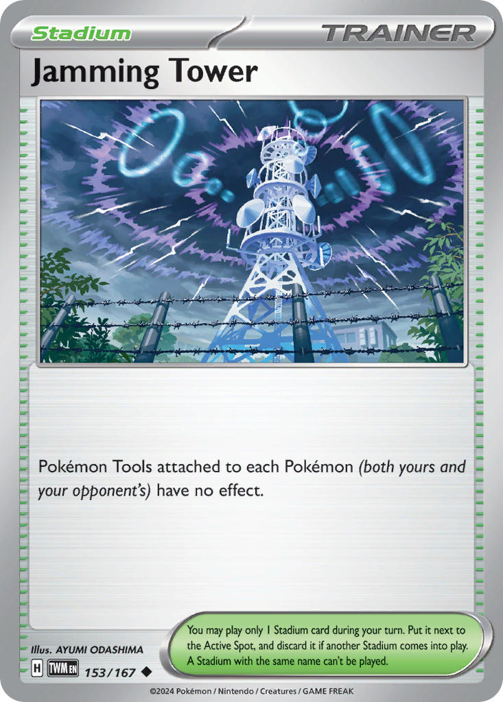 Twilight Masquerade Jamming Tower Pokémon card