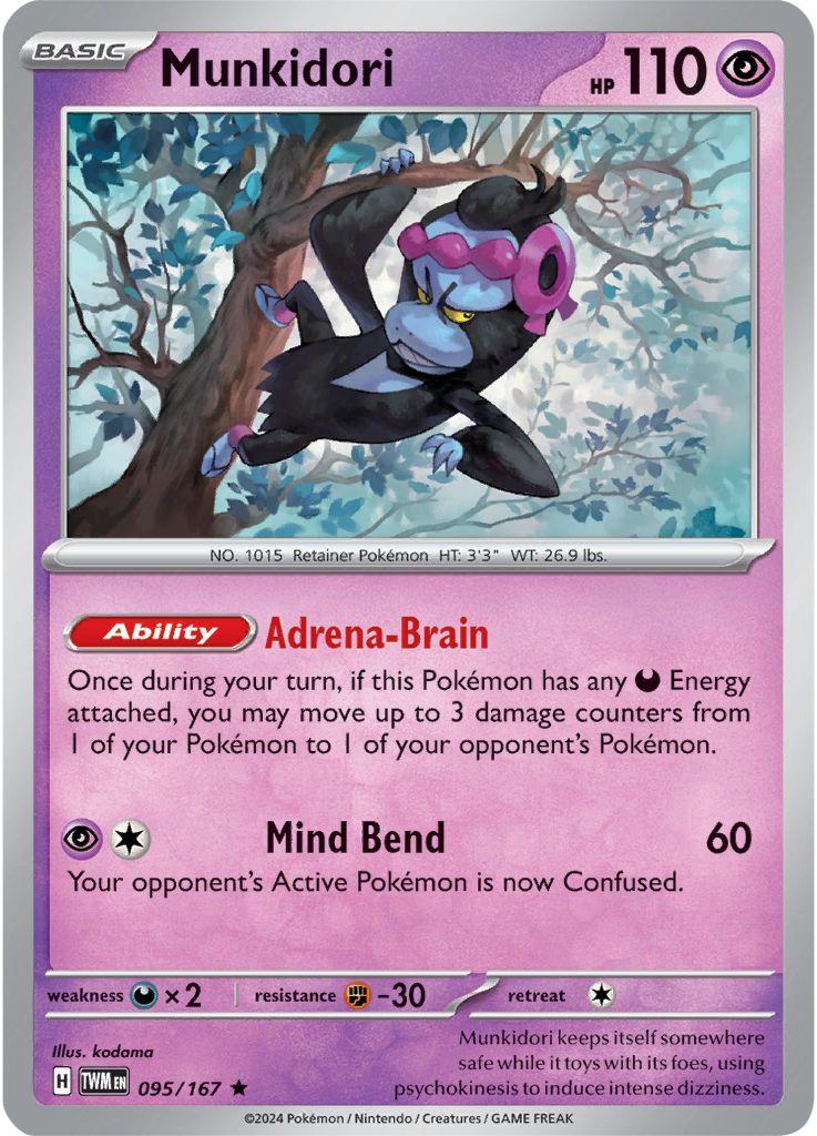 Twilight Masquerade Munkidori [Holo] Pokémon card