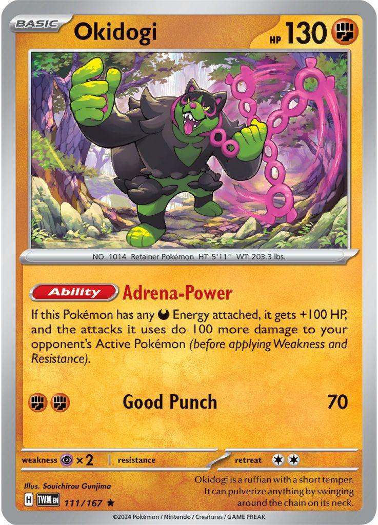 Twilight Masquerade Okidogi [Holo] Pokémon card