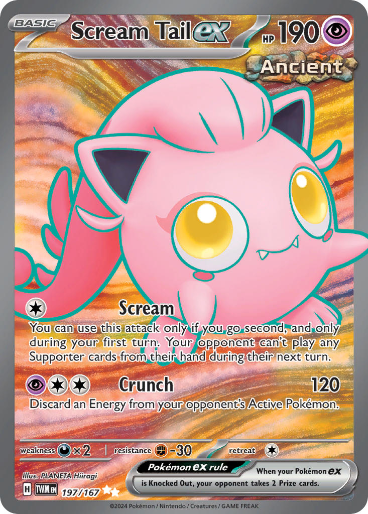 Twilight Masquerade Scream Tail ex Pokémon card
