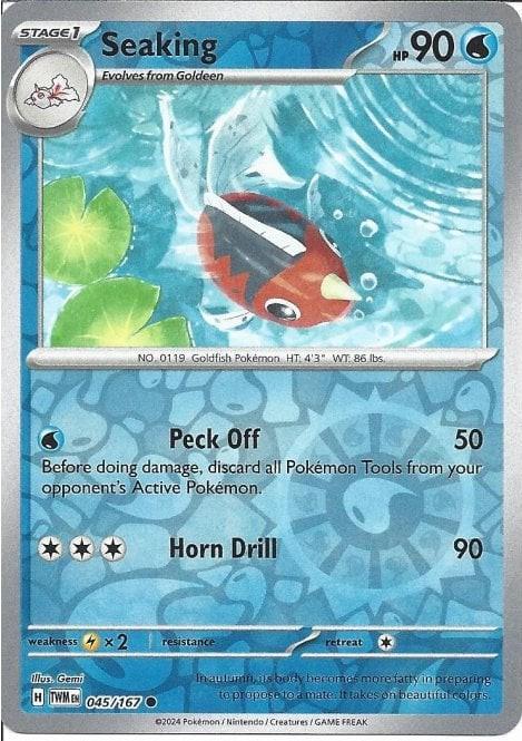 Twilight Masquerade Seaking [Reverse Holo] Pokémon card
