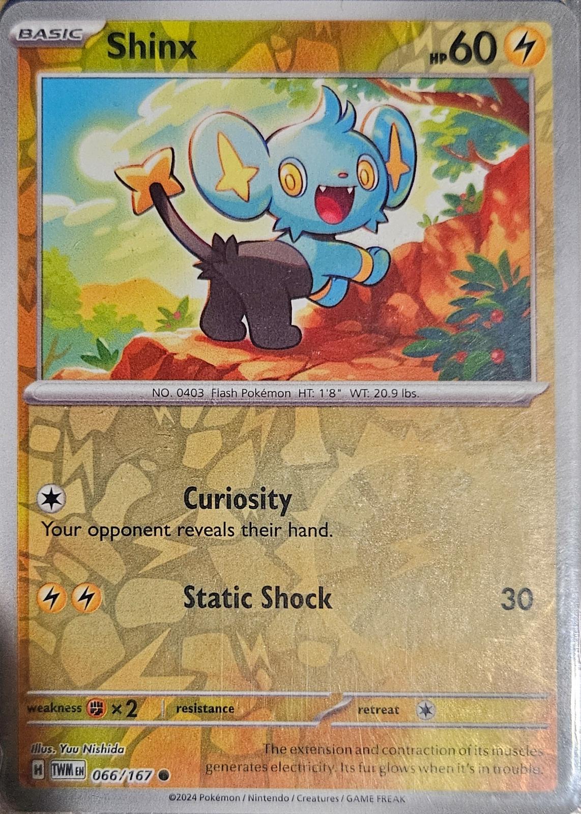 Twilight Masquerade Shinx [Reverse Holo] Pokémon card