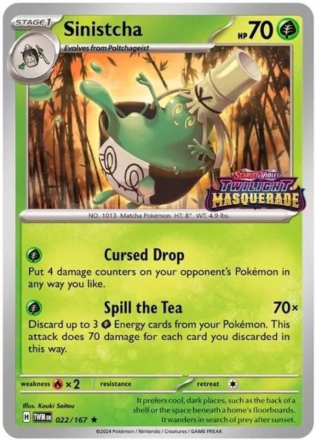 Twilight Masquerade Sinistcha [Stamped] Pokémon card