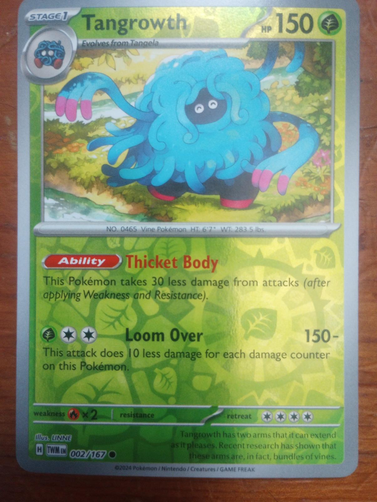 Twilight Masquerade Tangrowth [Reverse Holo] Pokémon card