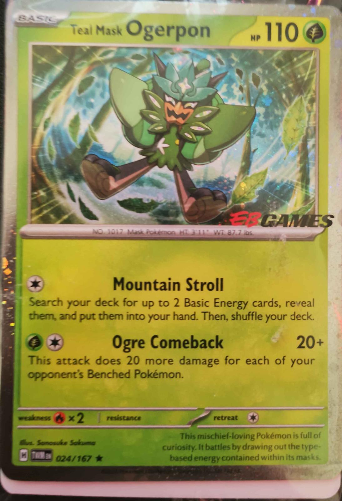 Twilight Masquerade Teal Mask Ogerpon [Eb-Games] Pokémon card