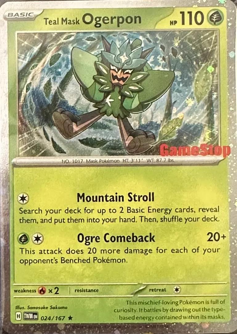 Twilight Masquerade Teal Mask Ogerpon [Gamestop] Pokémon card