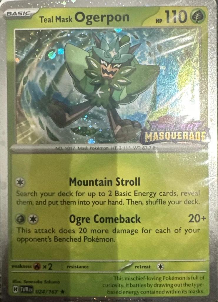 Twilight Masquerade Teal Mask Ogerpon [Promo] Pokémon card