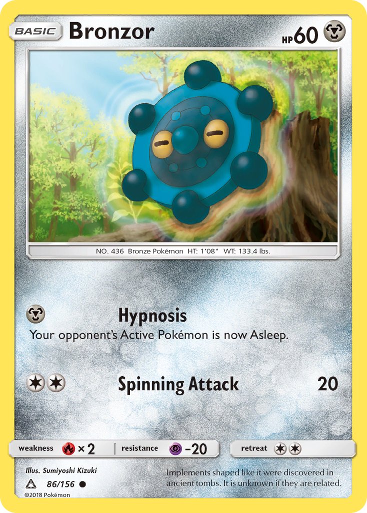 Ultra Prism Bronzor Pokémon card