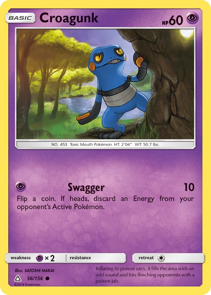 Ultra Prism Croagunk Pokémon card