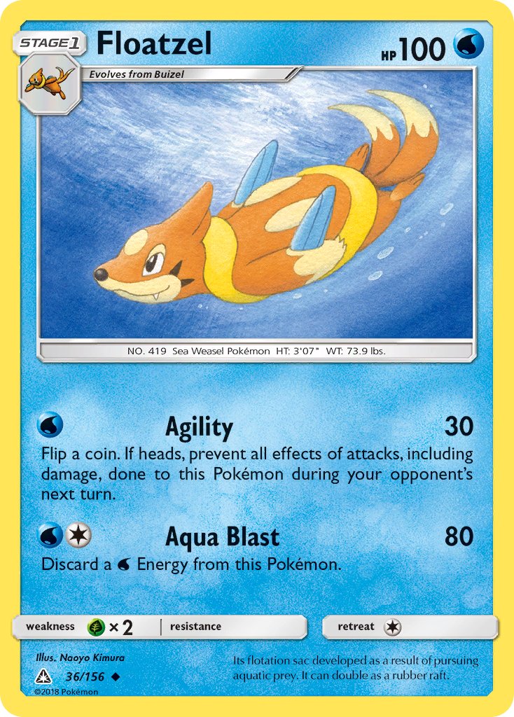 Ultra Prism Floatzel Pokémon card