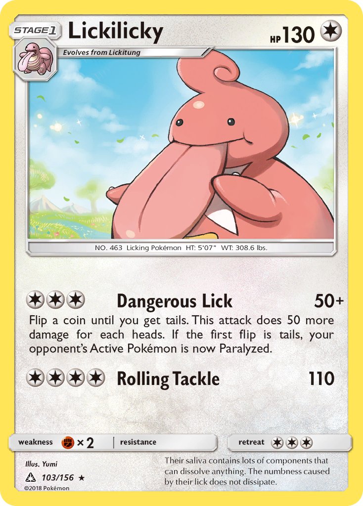 Ultra Prism Lickilicky Pokémon card