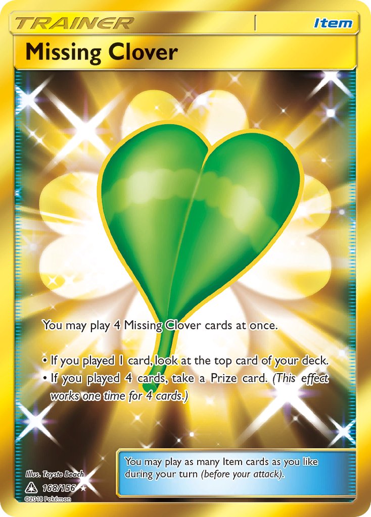 Ultra Prism Missing Clover Pokémon card