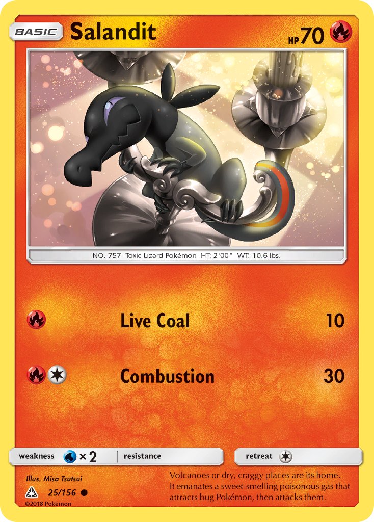 Ultra Prism Salandit Pokémon card