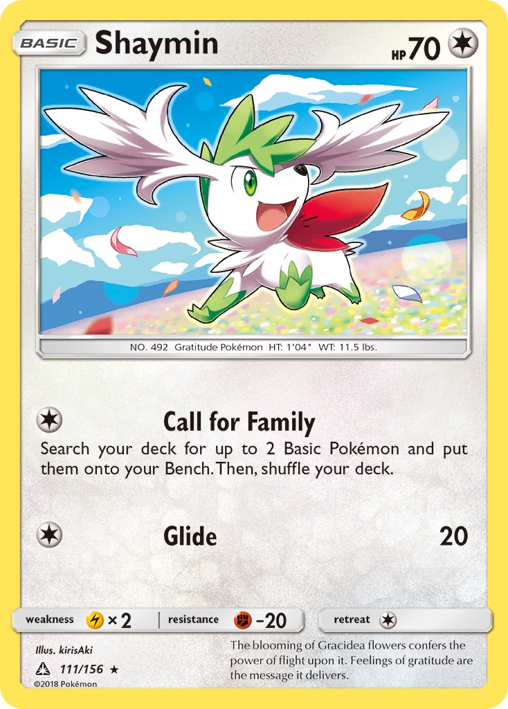 Ultra Prism Shaymin Pokémon card