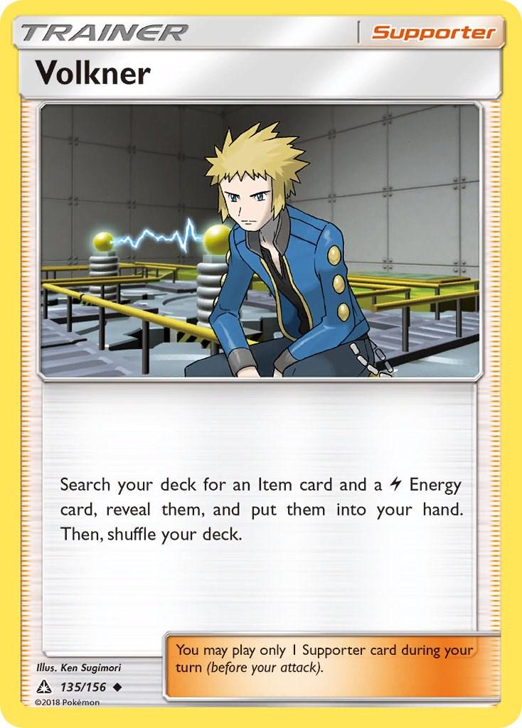Ultra Prism Volkner Pokémon card