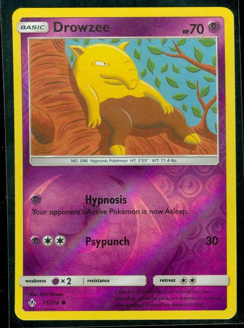 Unbroken Bonds Drowzee [Reverse Holo] Pokémon card