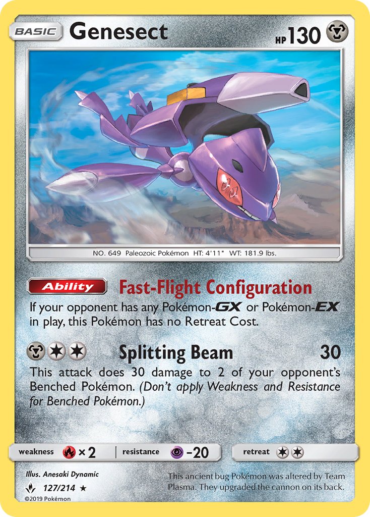 Unbroken Bonds Genesect Pokémon card