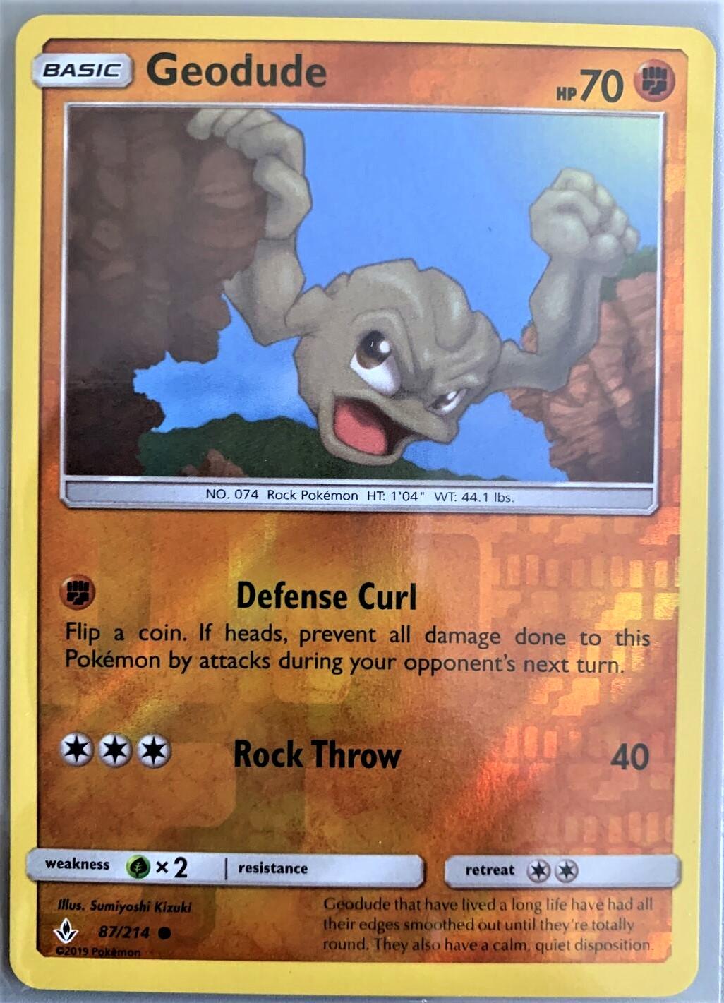 Unbroken Bonds Geodude [Reverse Holo] Pokémon card
