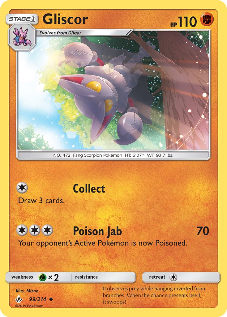 Unbroken Bonds Gliscor Pokémon card