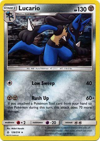 Unbroken Bonds Lucario [Holo] Pokémon card