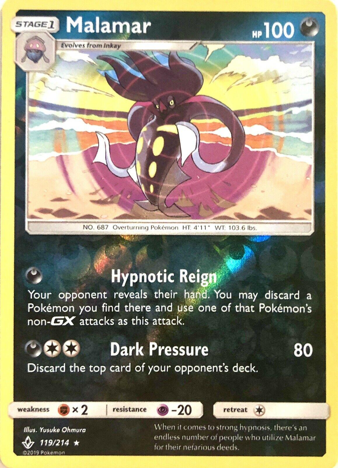 Unbroken Bonds Malamar [Reverse Holo] Pokémon card