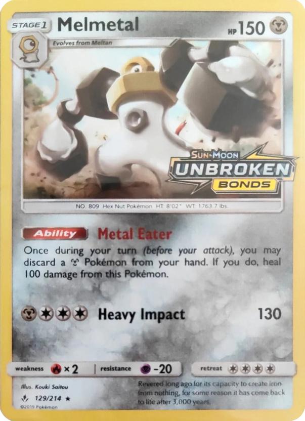 Unbroken Bonds Melmetal [Stamped] Pokémon card