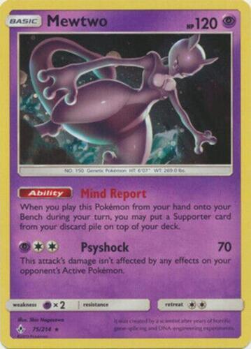 Unbroken Bonds Mewtwo [Cosmos-Holo] Pokémon card