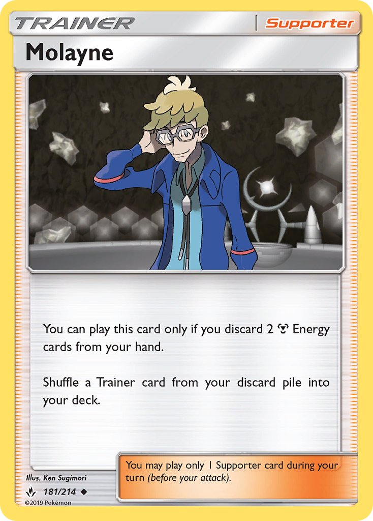 Unbroken Bonds Molayne Pokémon card
