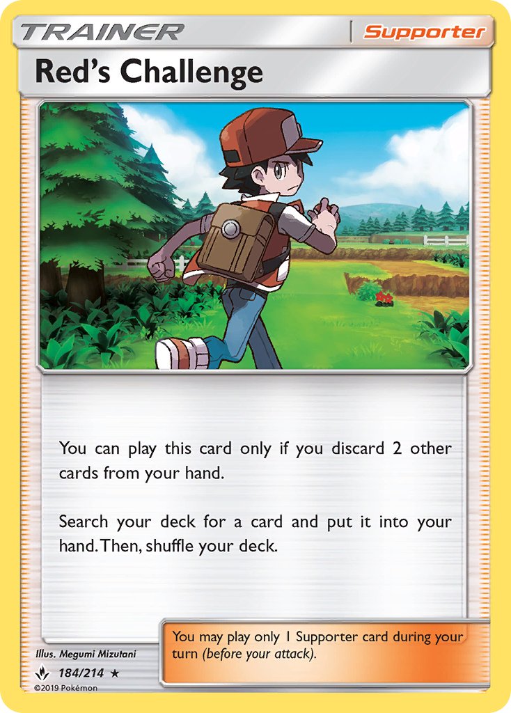 Unbroken Bonds Red's Challenge Pokémon card