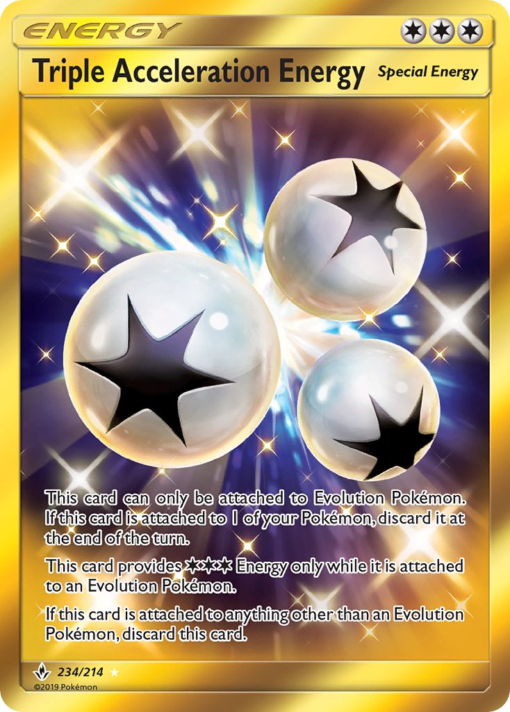 Unbroken Bonds Triple Acceleration Energy Pokémon card