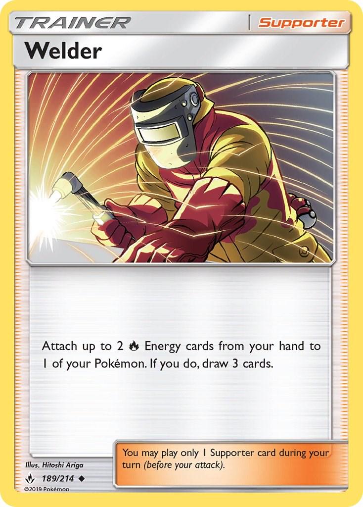 Unbroken Bonds Welder Pokémon card