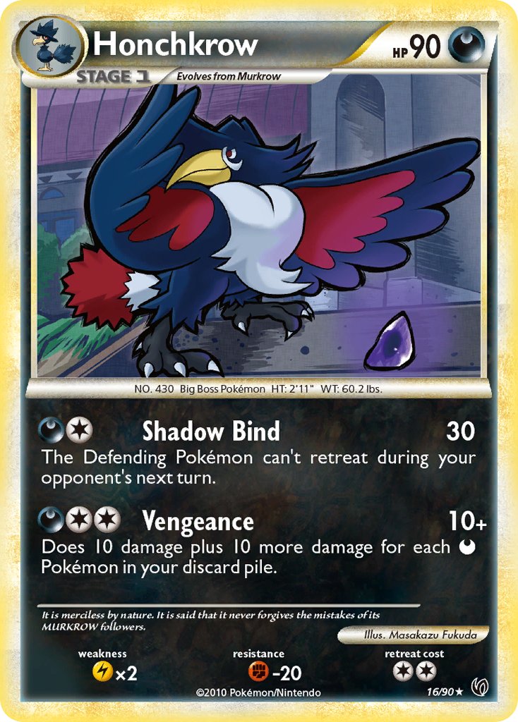 Undaunted Honchkrow Pokémon card