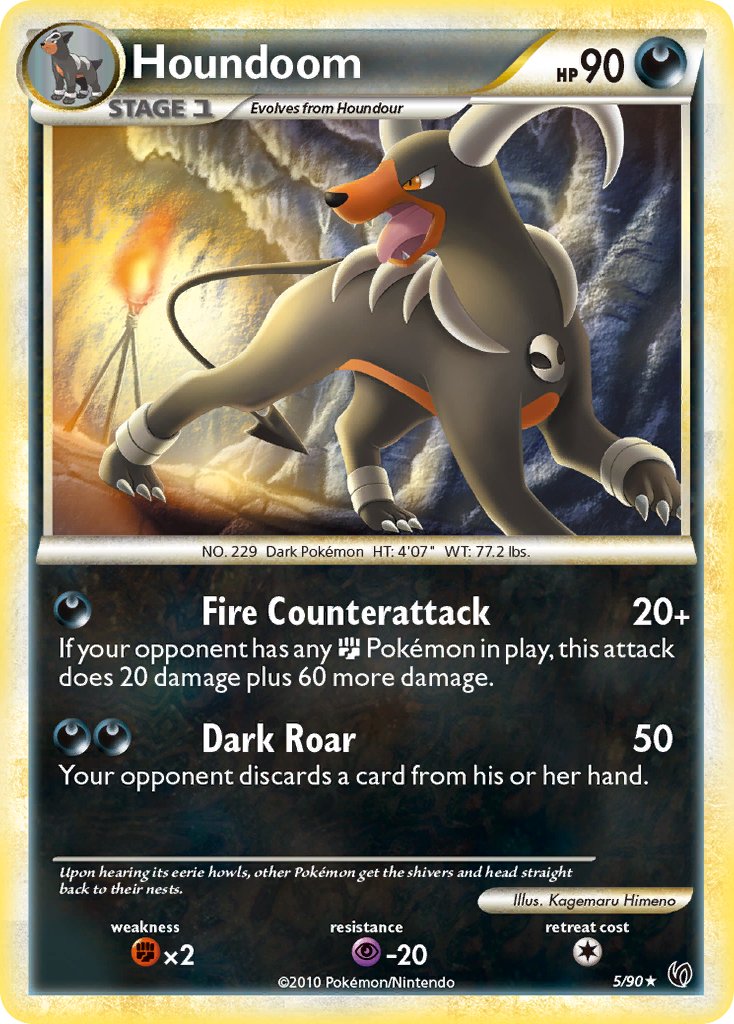 Undaunted Houndoom Pokémon card