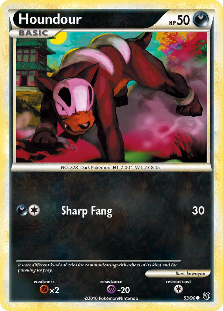Undaunted Houndour Pokémon card