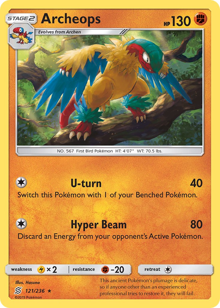 Unified Minds Archeops Pokémon card