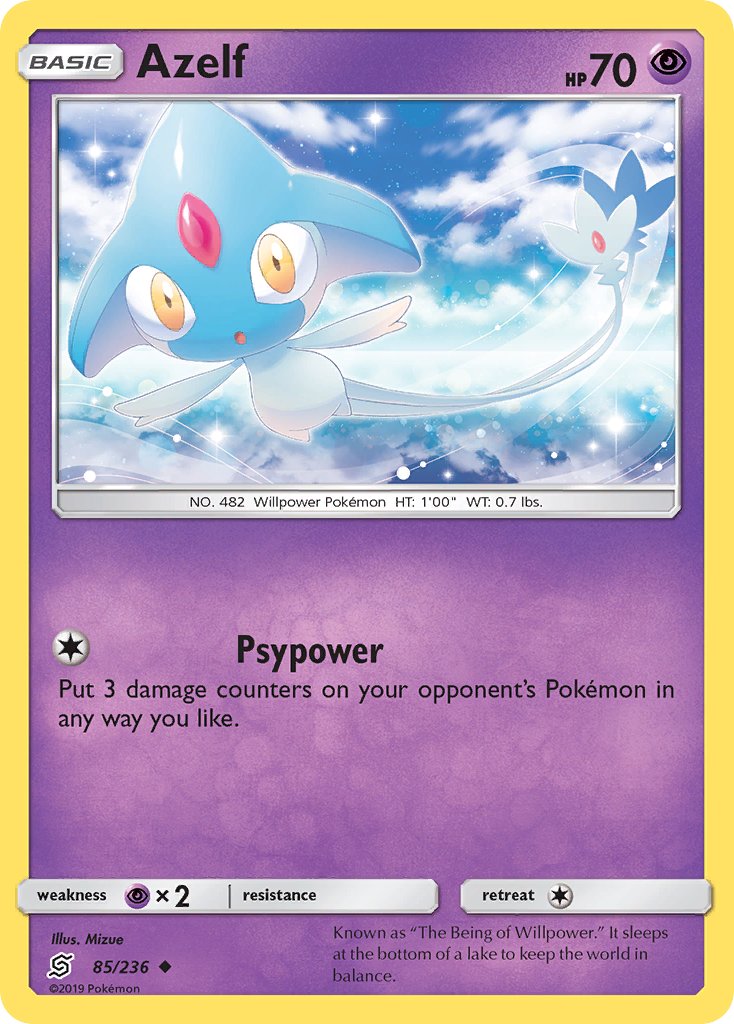 Unified Minds Azelf Pokémon card