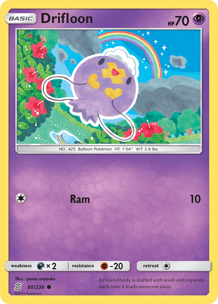 Unified Minds Drifloon Pokémon card