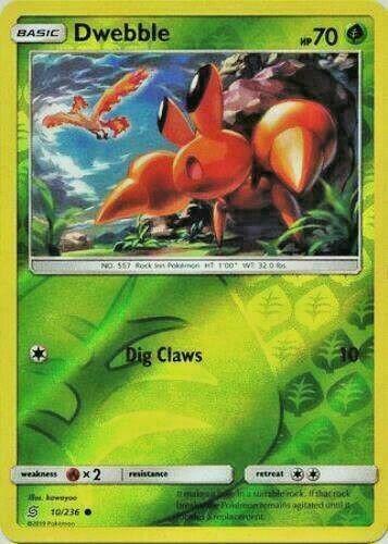 Unified Minds Dwebble [Reverse Holo] Pokémon card