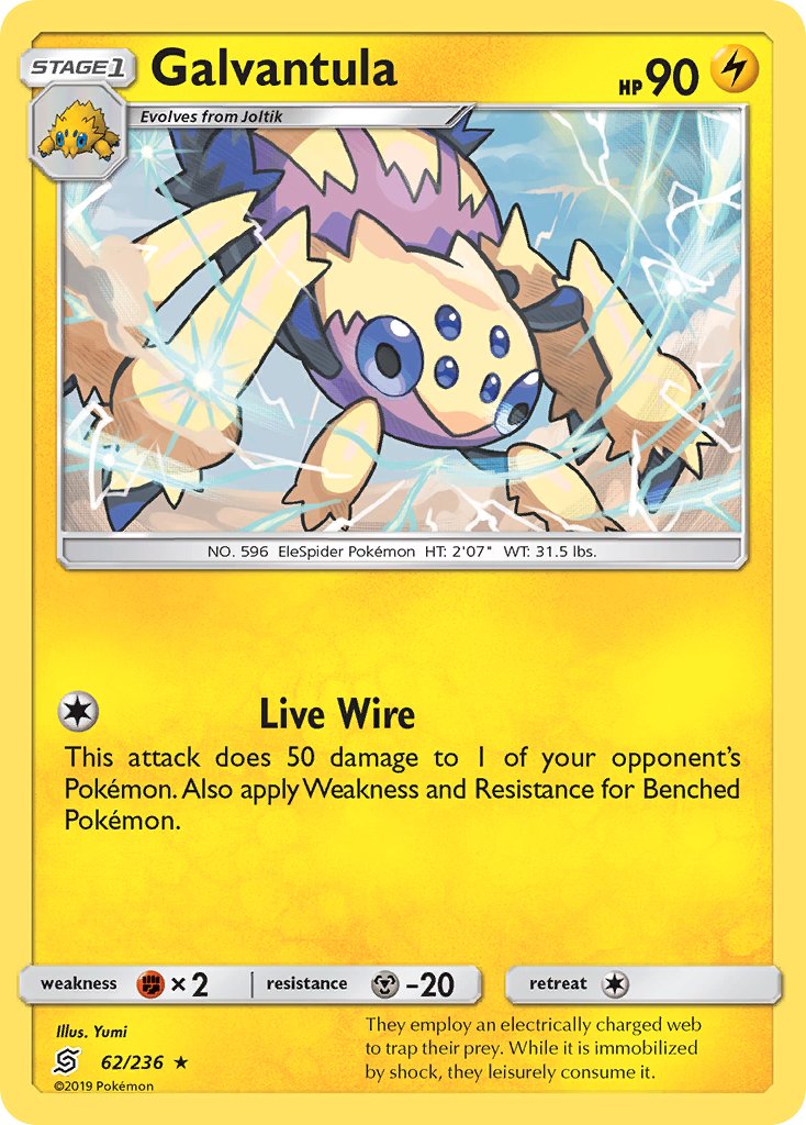 Unified Minds Galvantula Pokémon card