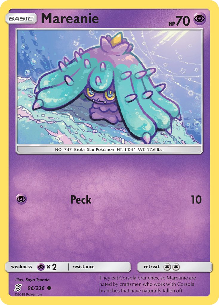 Unified Minds Mareanie Pokémon card