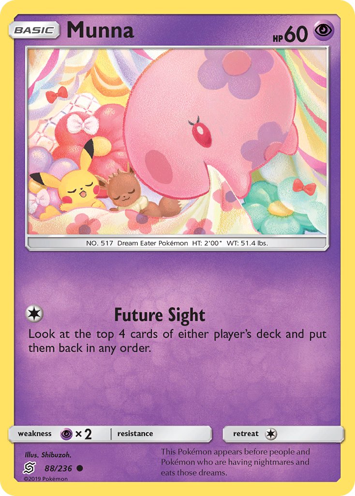 Unified Minds Munna Pokémon card