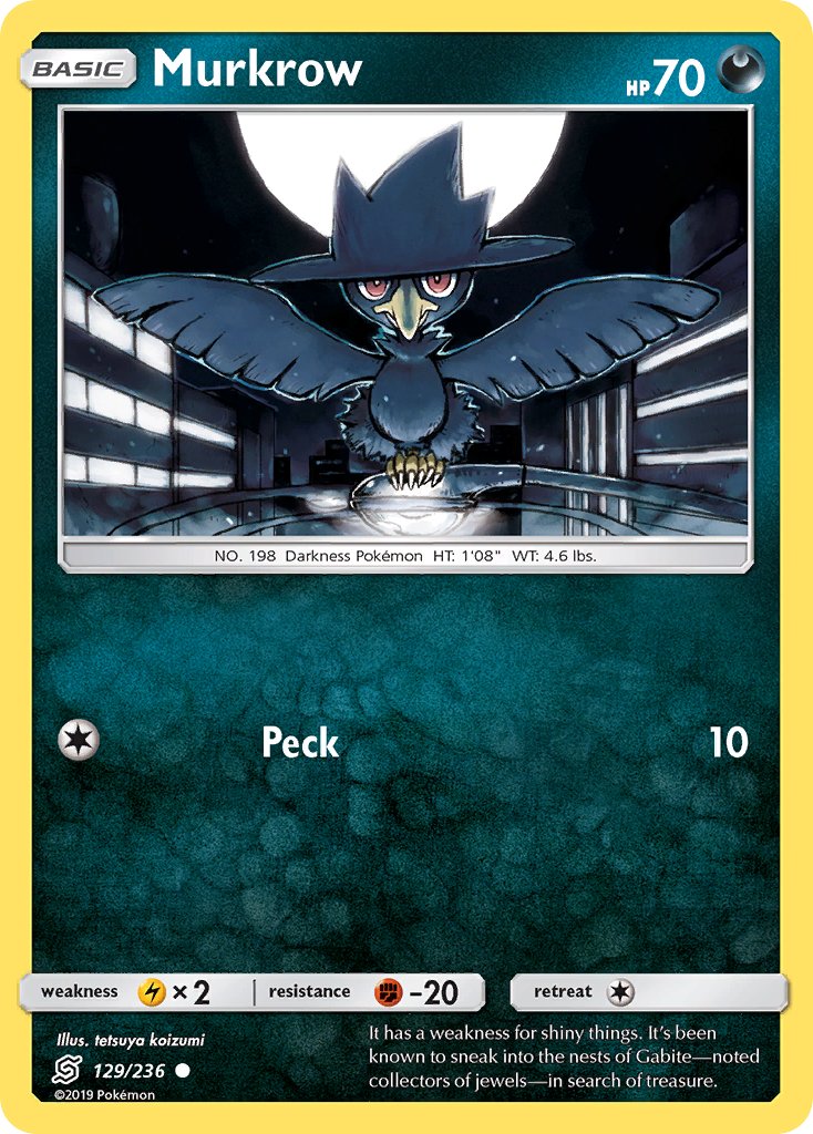 Unified Minds Murkrow Pokémon card