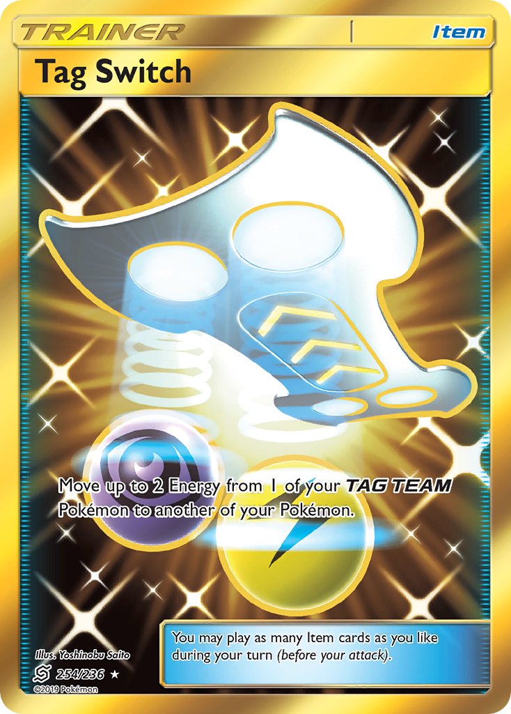 Unified Minds Tag Switch Pokémon card
