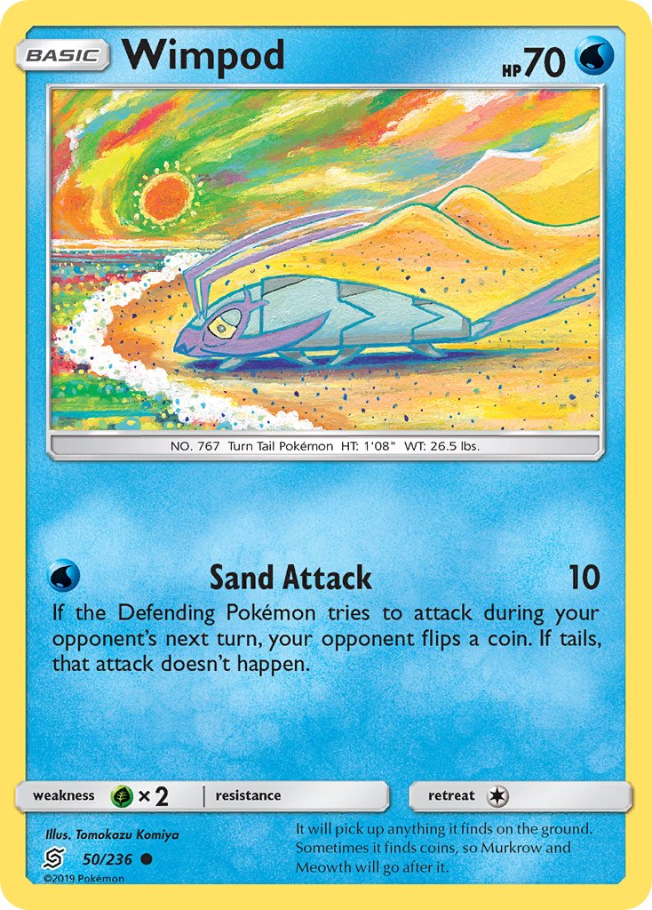 Unified Minds Wimpod Pokémon card
