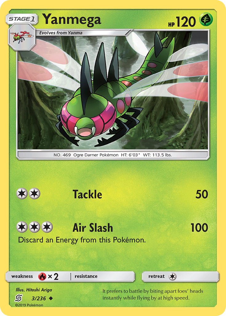 Unified Minds Yanmega Pokémon card