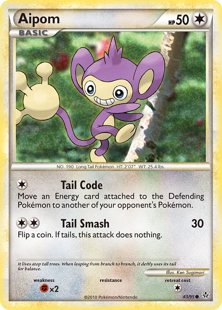 Unleashed Aipom Pokémon card