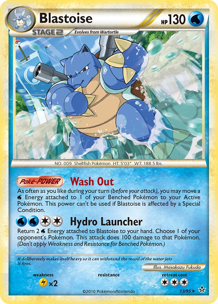Unleashed Blastoise Pokémon card