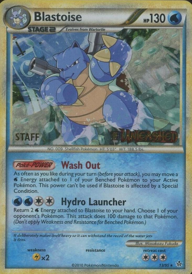 Unleashed Blastoise [Prerelease-Staff] Pokémon card