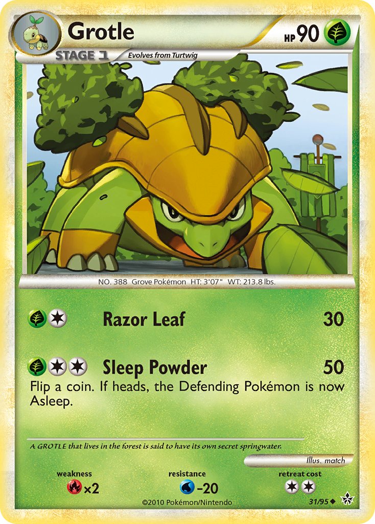 Unleashed Grotle Pokémon card