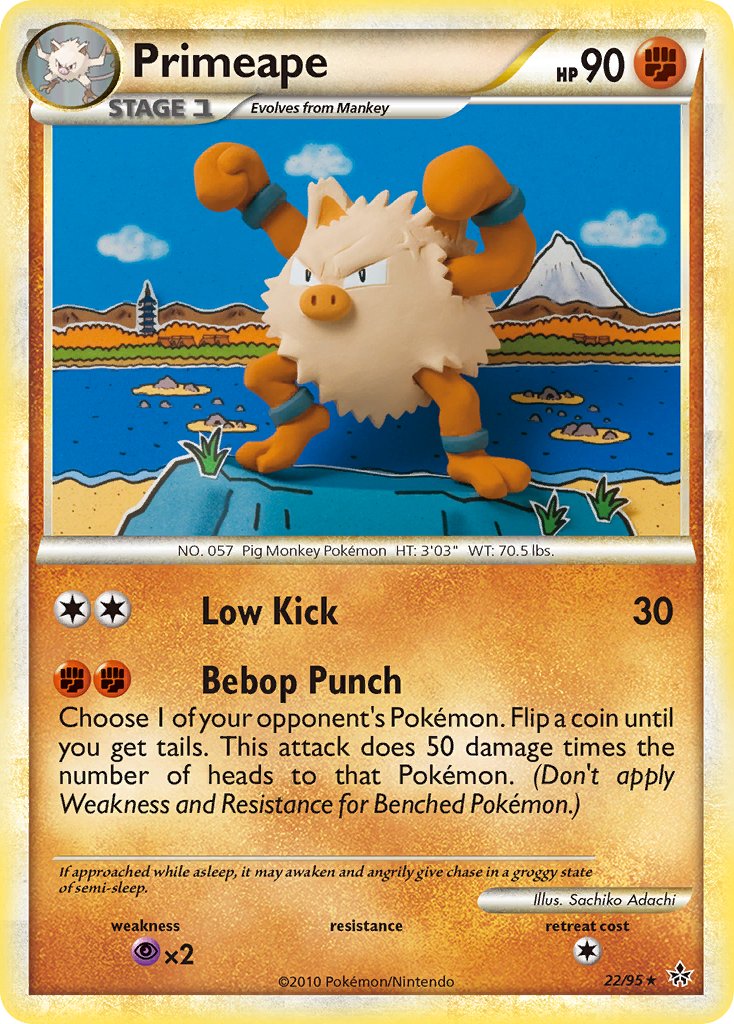 Unleashed Primeape [Reverse Holo] Pokémon card